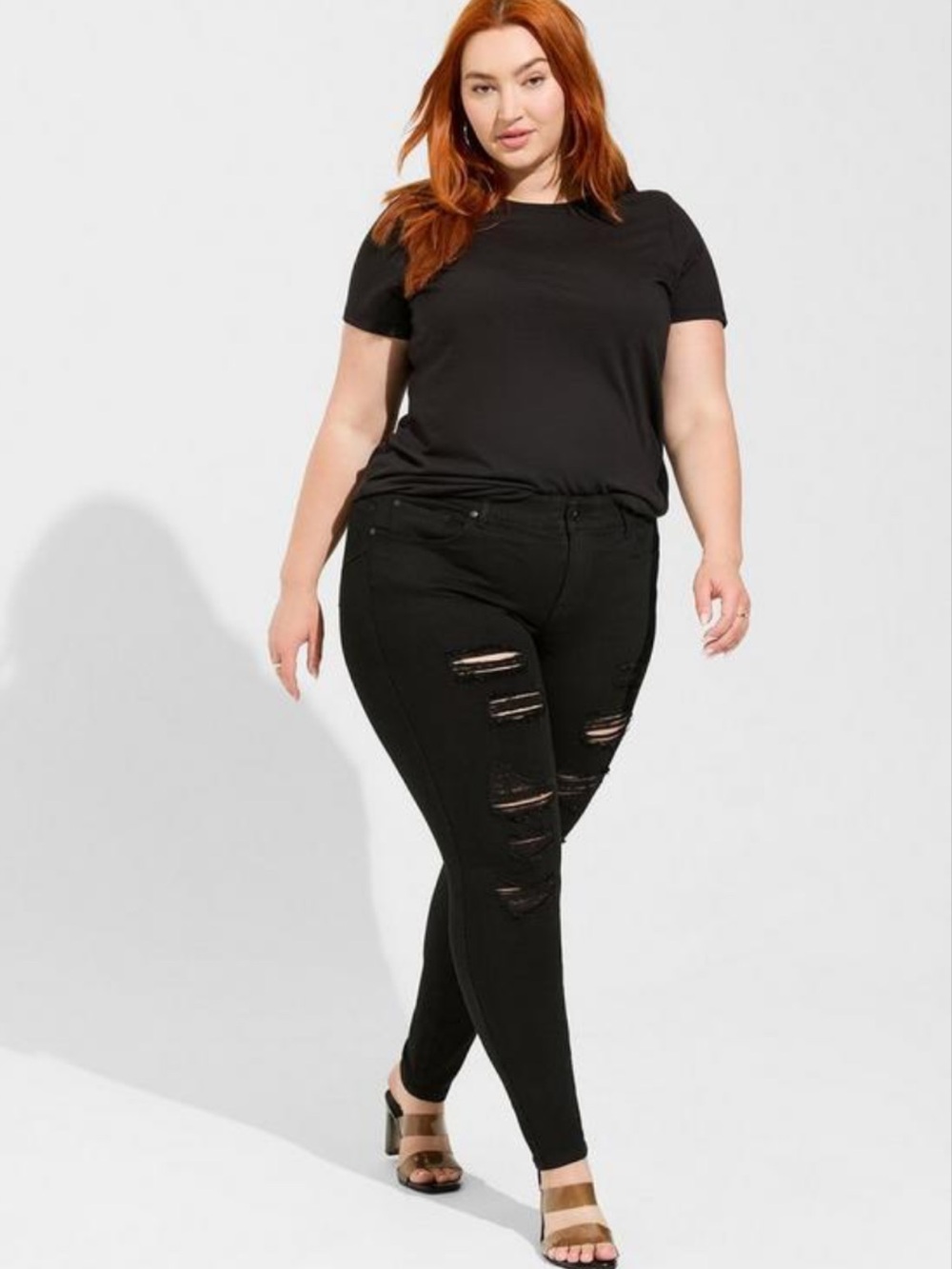 Torrid Sky high Distressed Jeans
